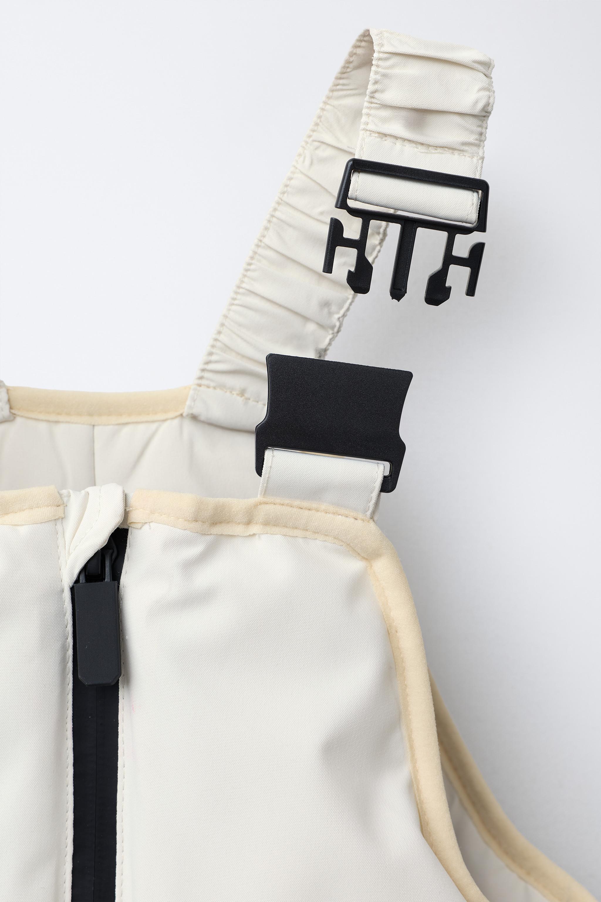COLOR BLOCK WATER-RESISTANT AND WINDPROOF OVERALLS - Ecru | ZARA 