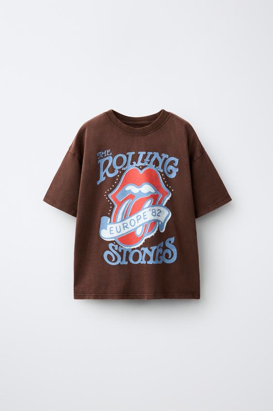 CAMISETA ESTAMPADA ROLLING STONES © - Marrón de Zara - Imagen 0