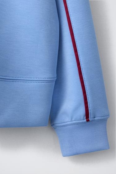CONTRAST HOODIE - Light blue by Zara - Image 3