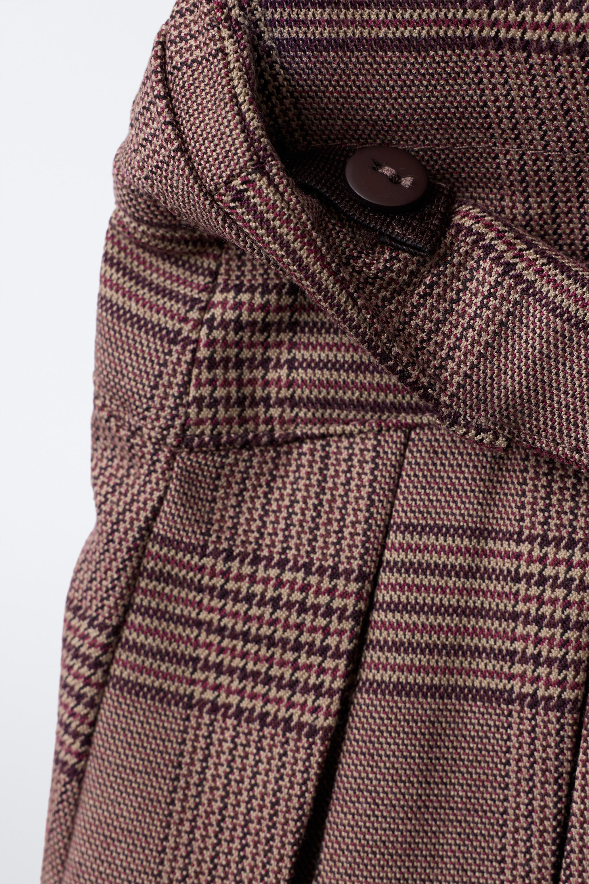 PLAID DOUBLE BELT SKORT