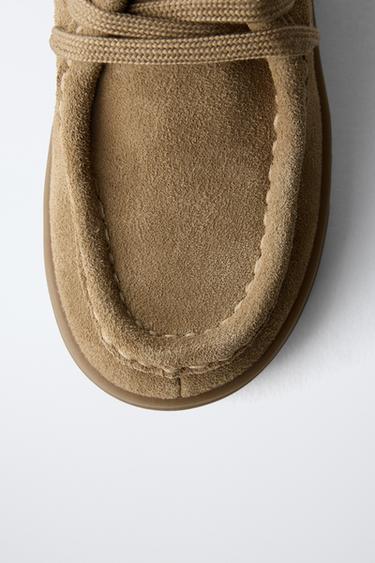 LEATHER SHOES - Sand Brown by Zara - Image 3