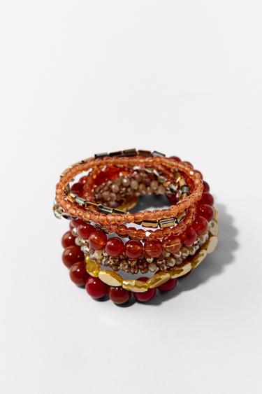 PACK OF ELASTIC BRACELETS - Multicoloured by Zara