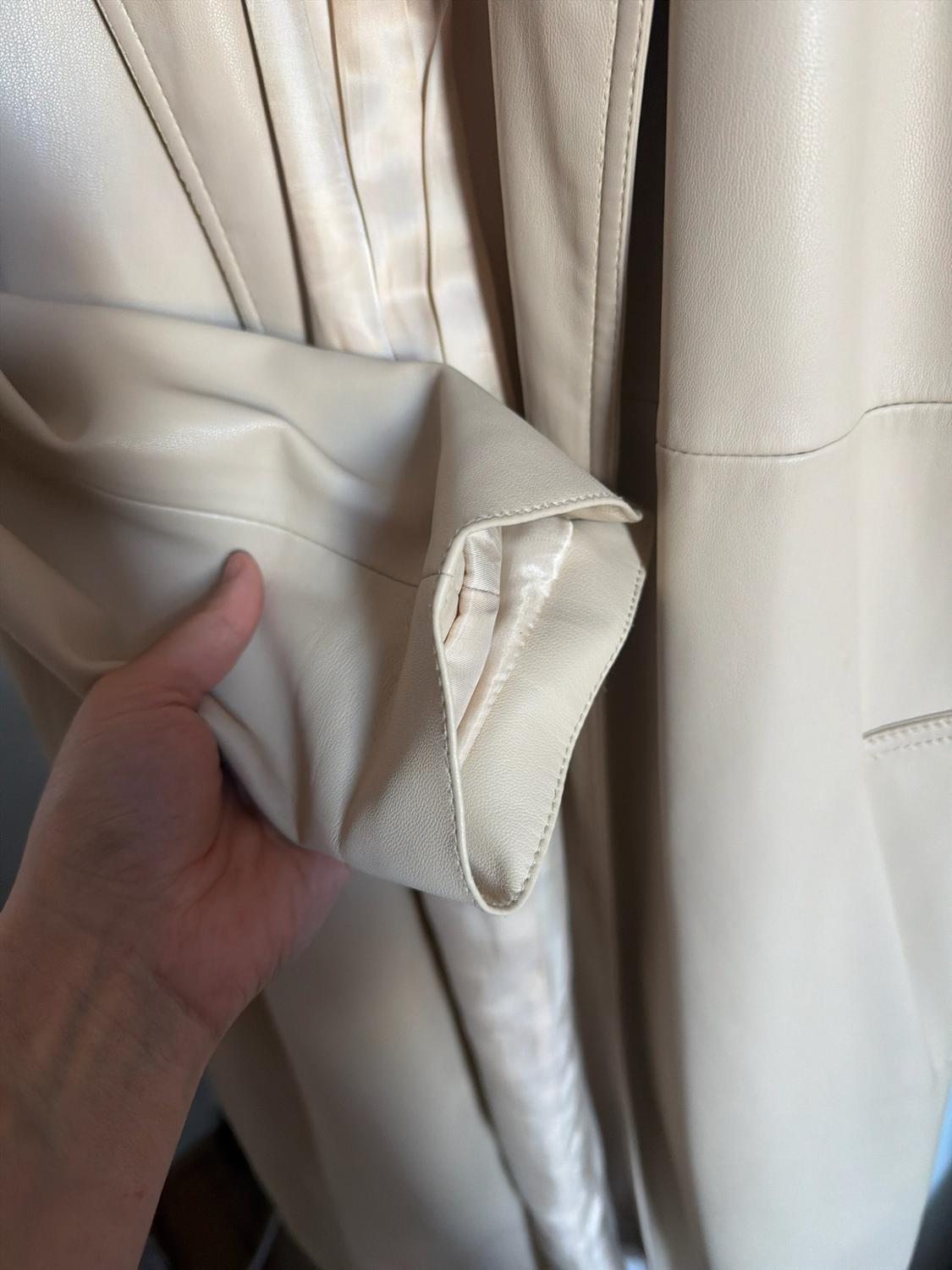 FAUX LEATHER TRENCH COAT - Image 4