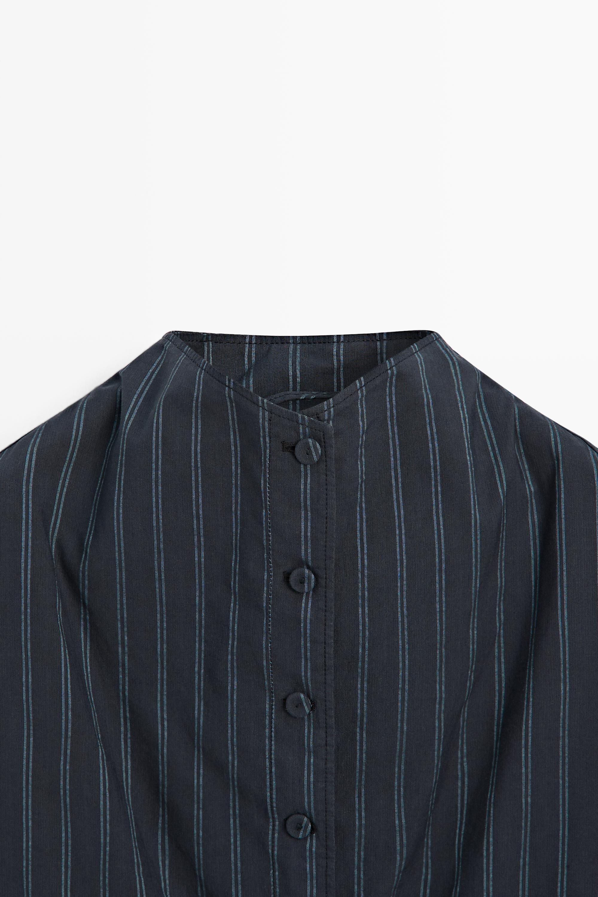 Veste bomber col montant à rayures