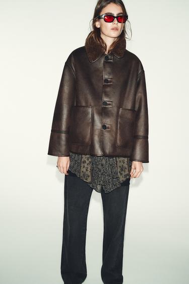 VESTE DOUBLE FACE RÉVERSIBLE - Marron de Zara - Image 6