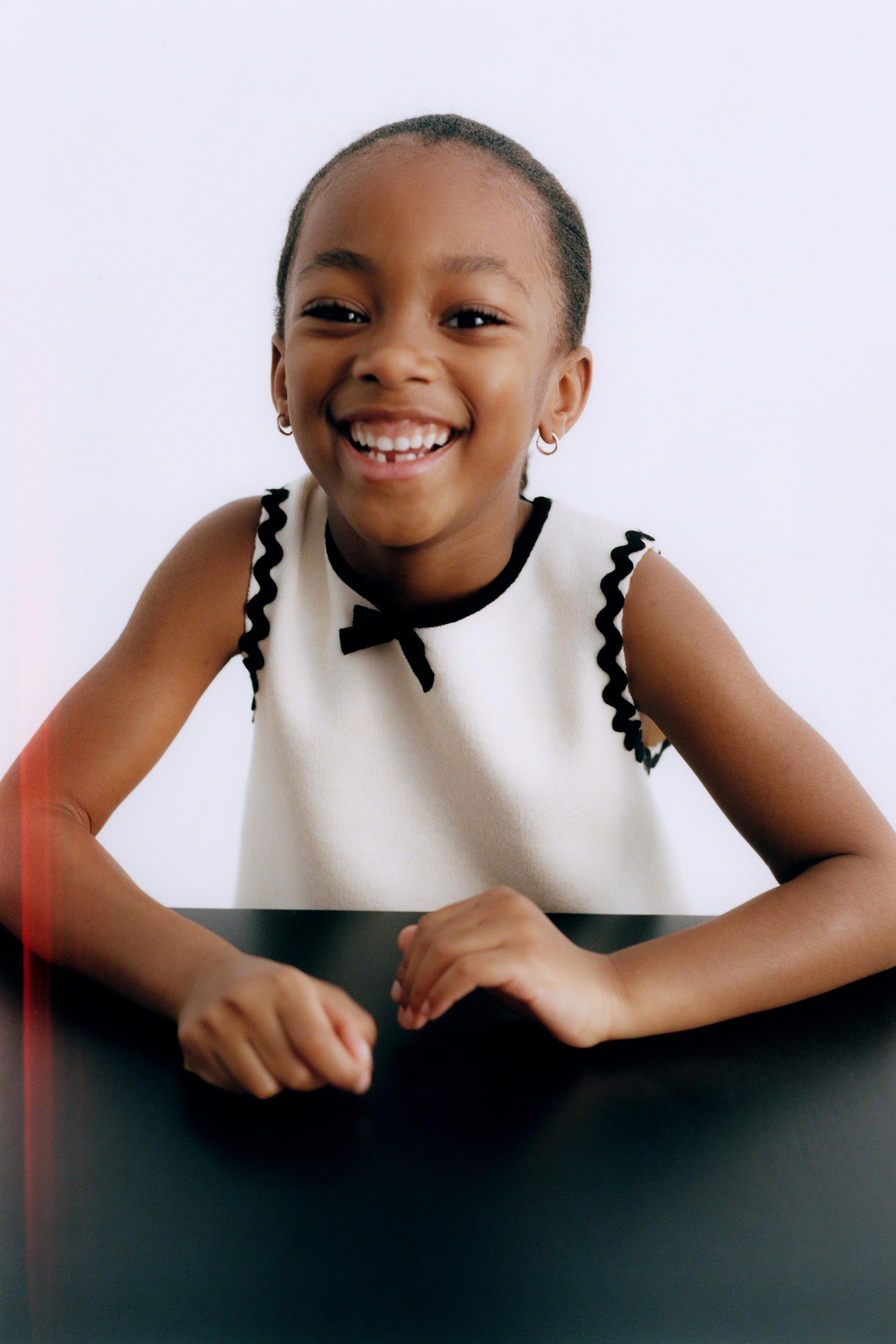 CONTRAST WAVY KNIT DRESS - Ecru | ZARA United States