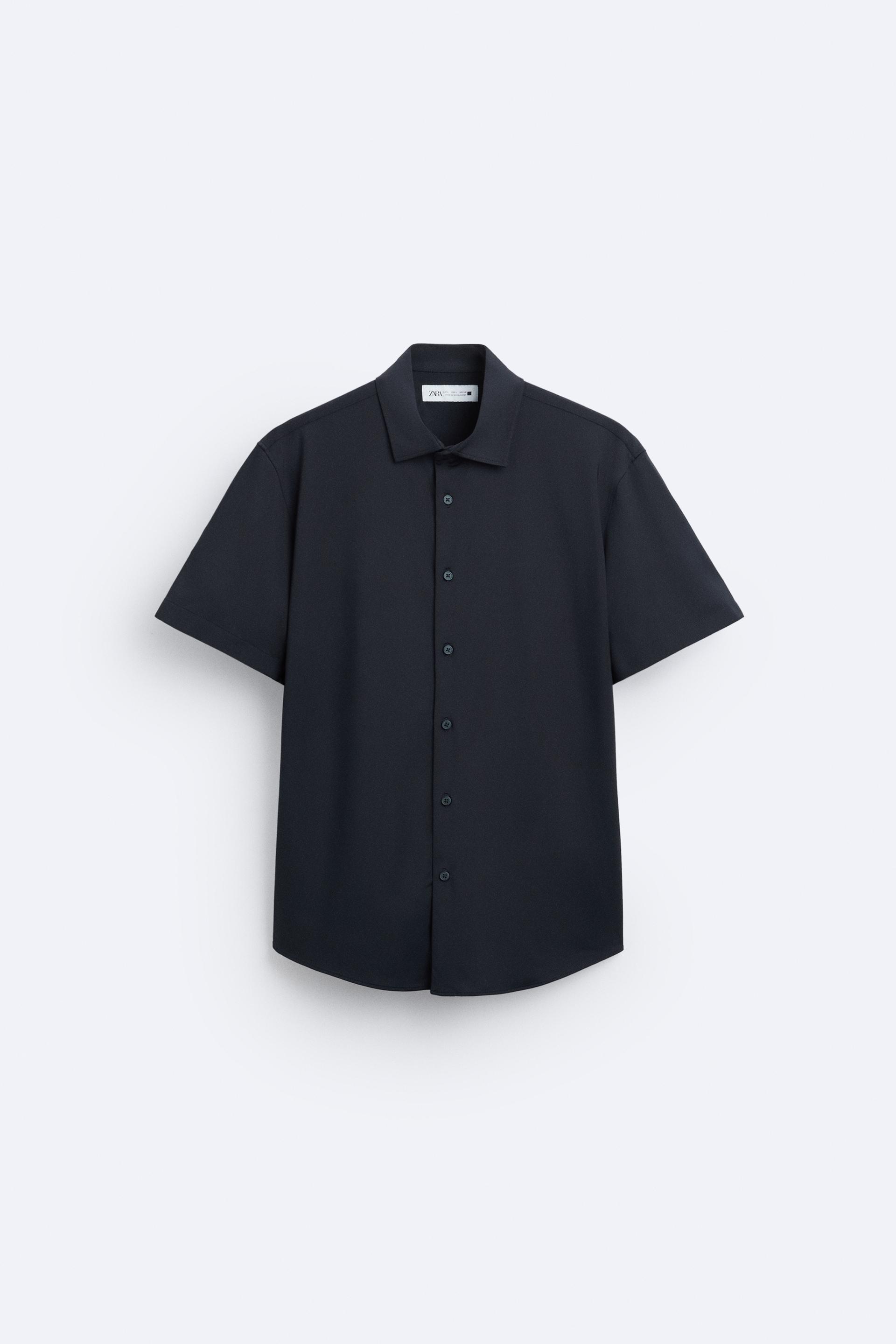 STRETCH SHIRT - Navy blue