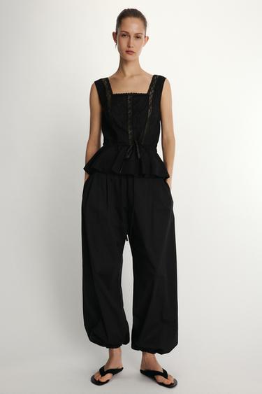 TOP LENCERO ZW COLLECTION - Negro de Zara