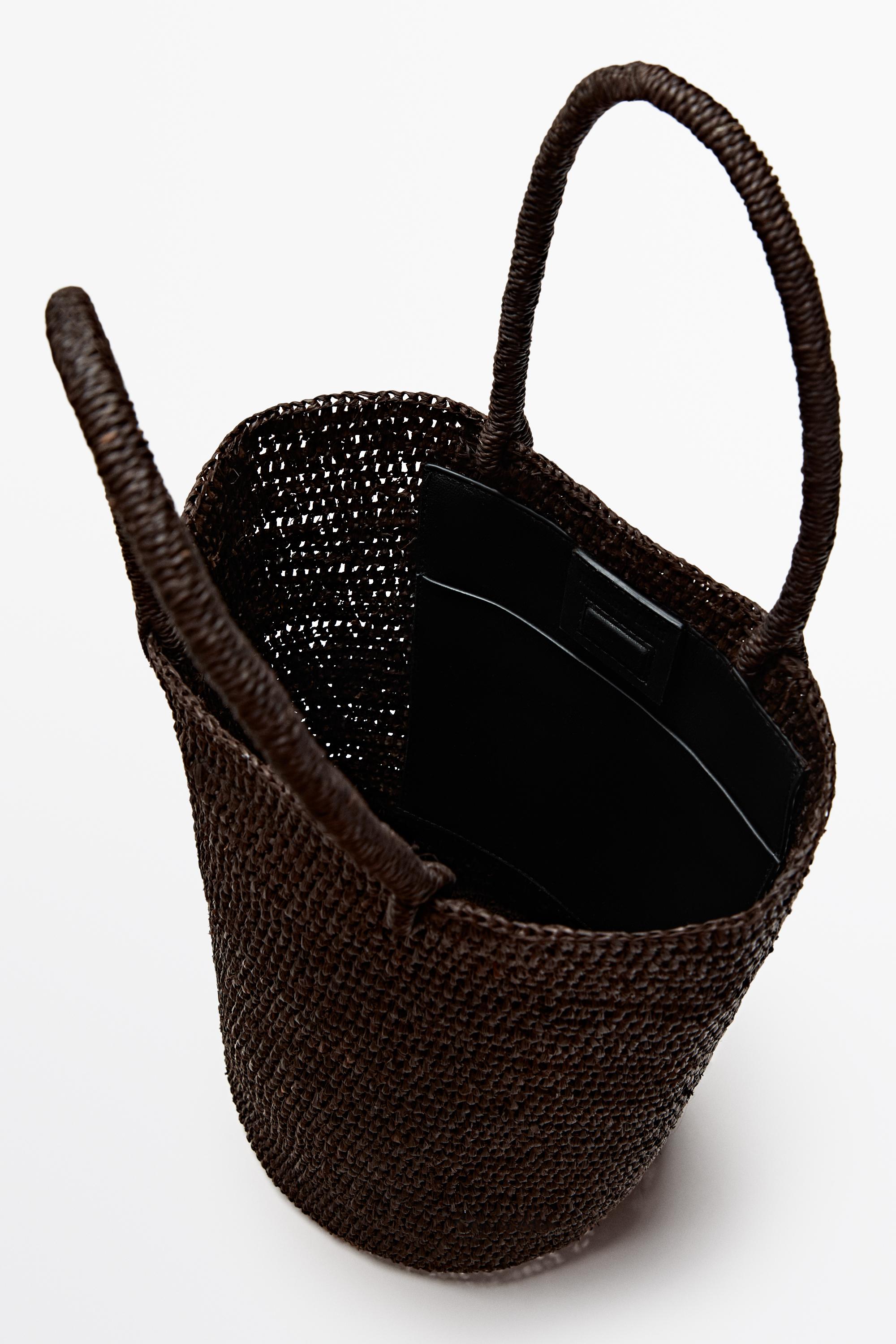 Mini sac seau raphia