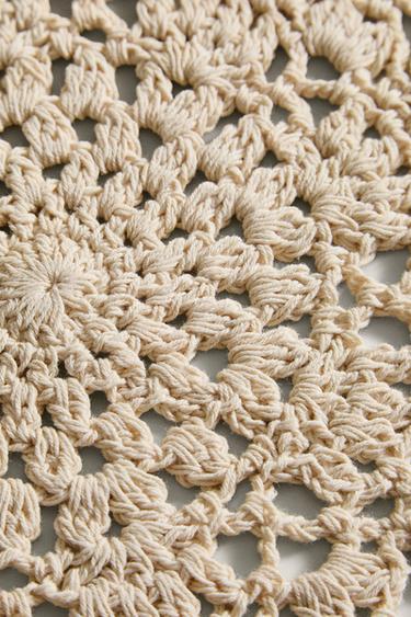 CROCHET PLACEMAT - Light beige by Zara - Image 3