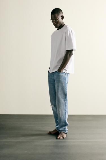 Zaras HEAVYWEIGHT BAS-T-SHIRT /03 - Vit
