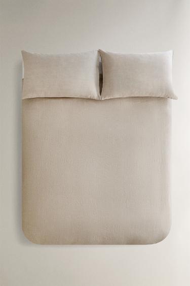 LINEN DUVET COVER - Light beige by Zara
