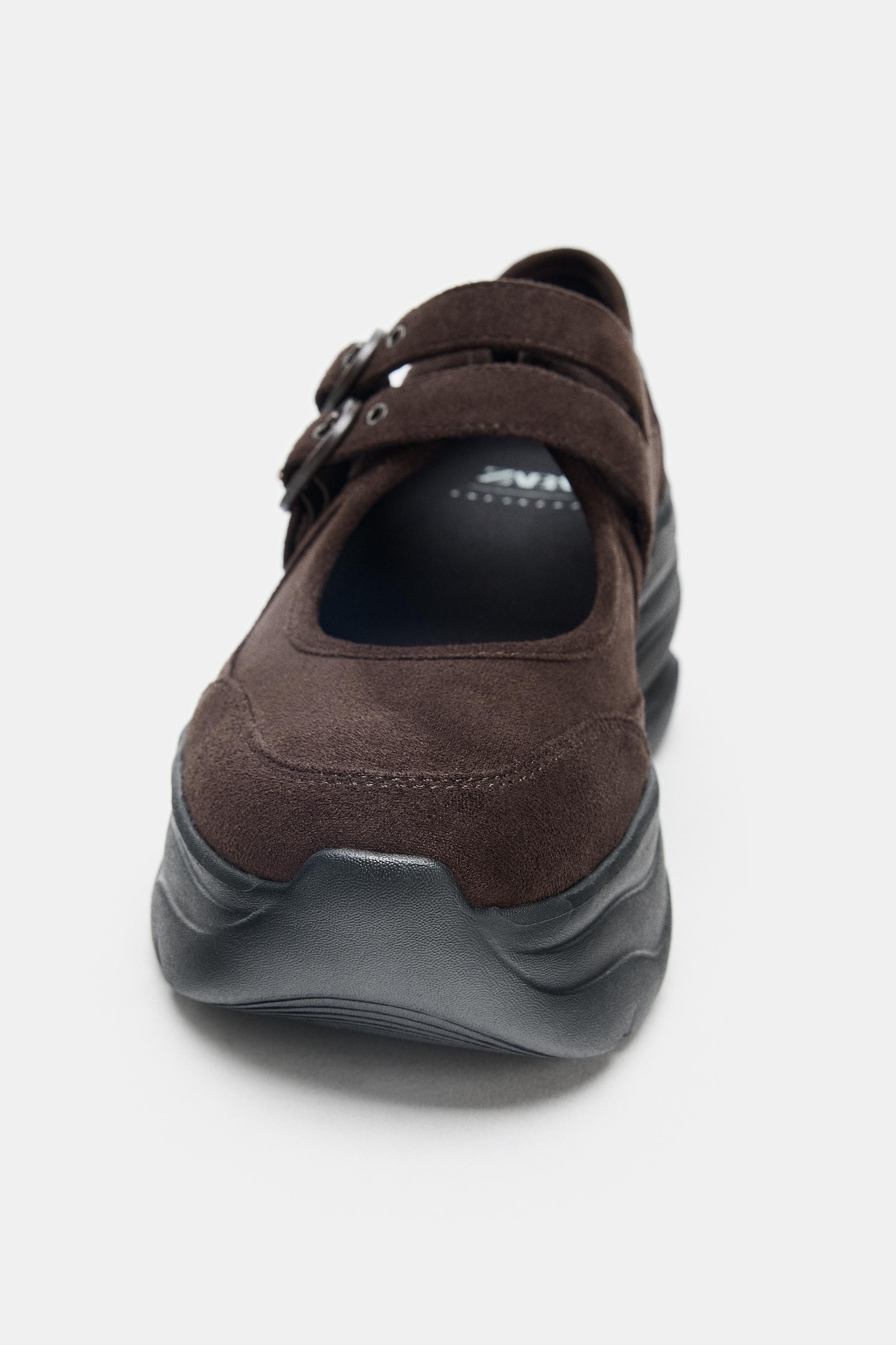 プラットフォーム スポーツ バレリーナシューズ - ブラウン