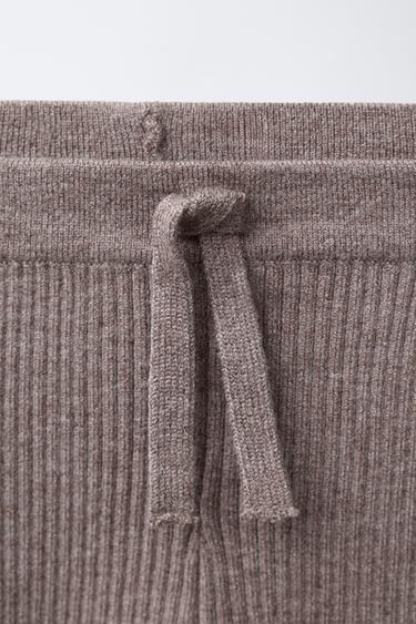 LEGGINGS MIT RIPPENSTRICK - Grau meliert von Zara