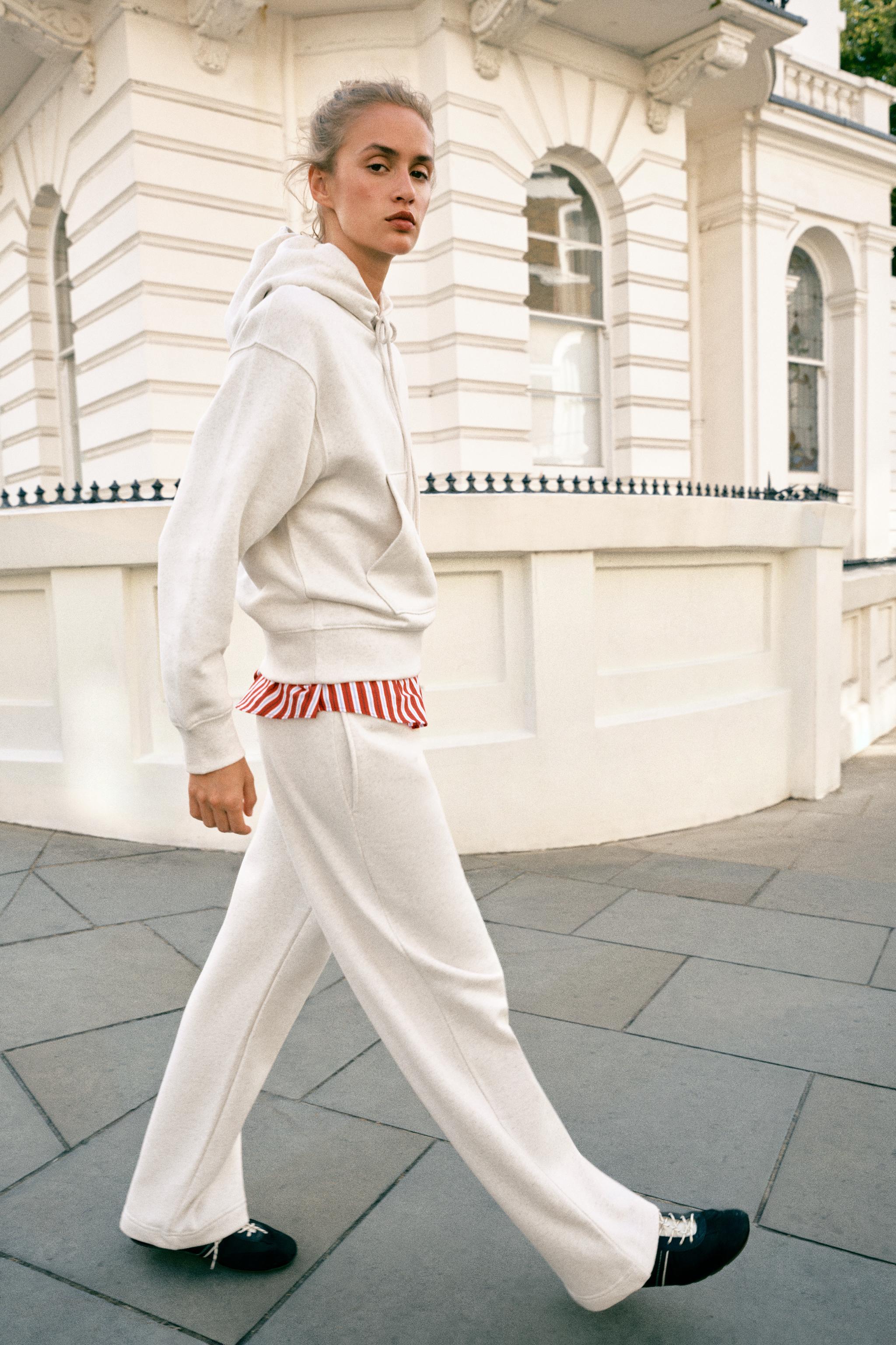 Женские свитеры Zara BASIC FLEECE SWEATSHIRT AND PANTS SET — фото 2