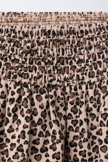 ANIMAL PRINT SHIRRED SKIRT - Light beige by Zara - Image 2