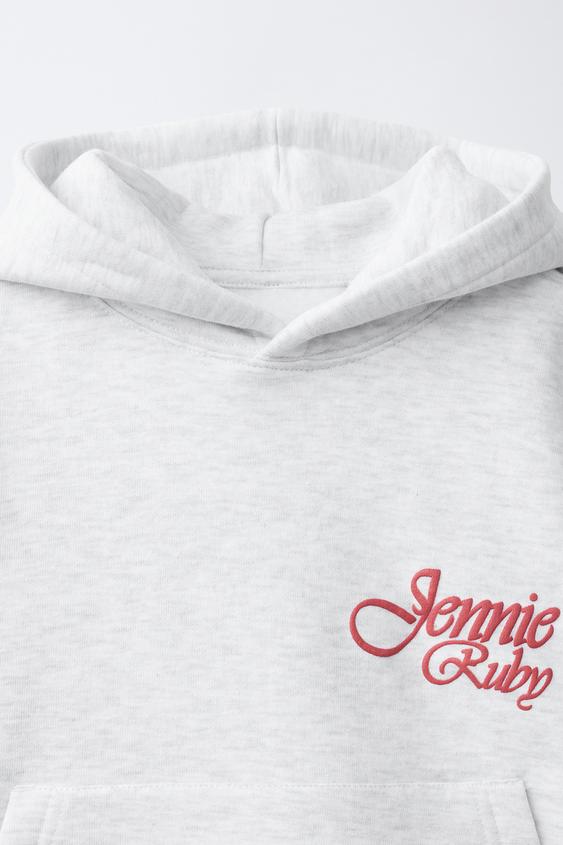 SWEAT À CAPUCHE JENNIE ©™ - Gris chiné de Zara - Image 2