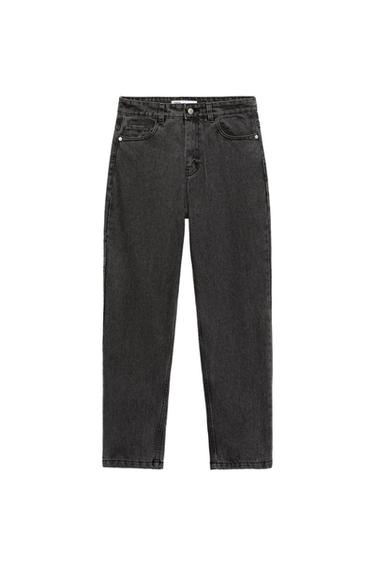 JEANS MOM FIT TIRO ALTO - Negro de Zara