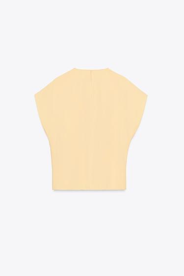 TOP FLUIDE CORDON - Jaune de Zara - Image 8