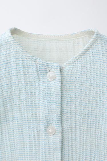 STRIPED ROMPER - Ecru / Blue by Zara - Image 2