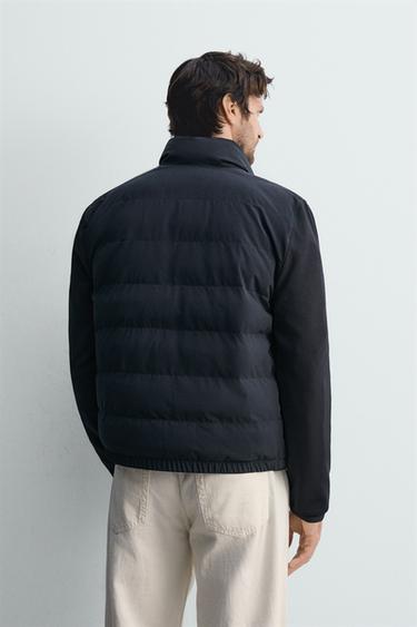 COMBINED QUILTED JACKET - Navy blue by Zara