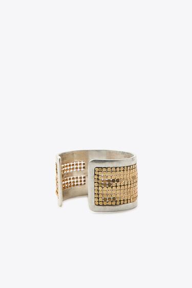 CONTRAST MESH METAL BRACELET - Gold / Silver by Zara