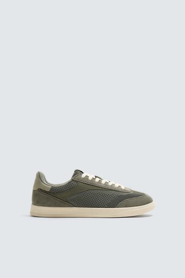 KNITTED FABRIC TRAINERS - Sea green by Zara