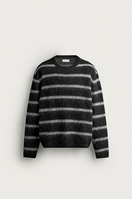 ÁO LEN KẺ NGANG HOÀN THIỆN CHẢI LÔNG - Stripes từ Zara - Hình ảnh 0