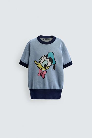 Zara 唐老鴨針織 T 恤 HARRY LAMBERT FOR ZARA X DISNEY - 藍色