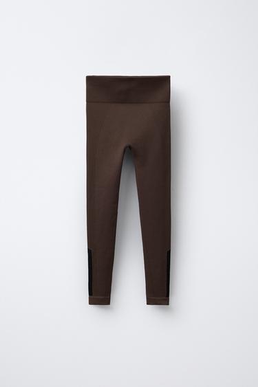 LEGGING SEAMLESS CONTRASTE SKI COLLECTION - Marrón de Zara