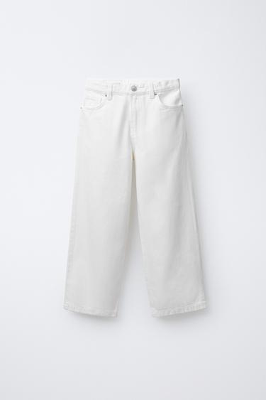 JEANS RELAXED BAGGY - Branco da Zara