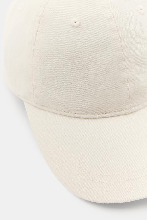 CASQUETTE SERGÉ INSCRIPTION BRODÉE - Écru de Zara - Image 3