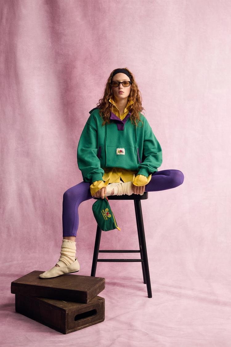 Sudadera capucha contraste fruit of the loom