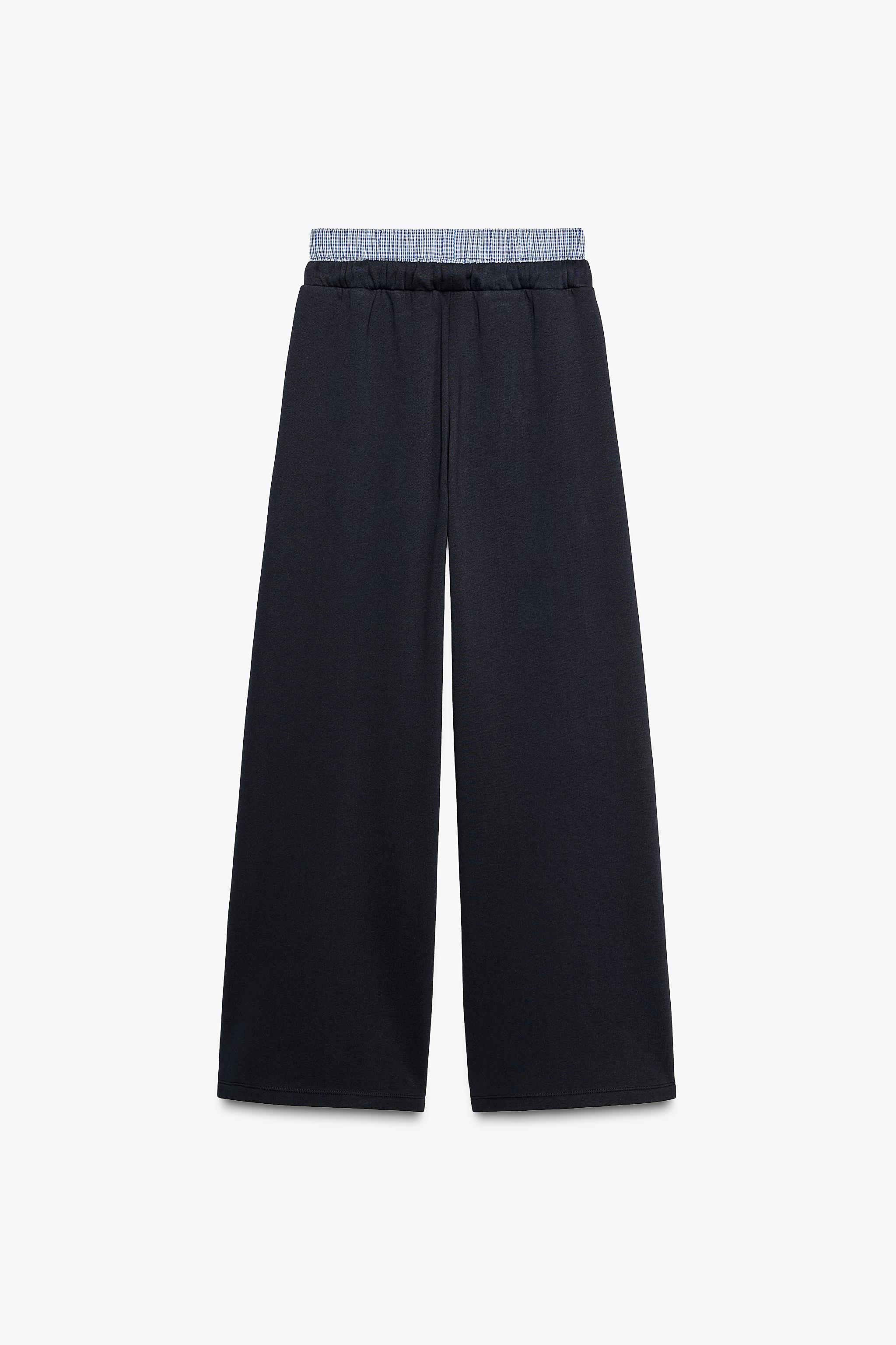 BOXER WAISTBAND PANTS - Navy blue | ZARA United States