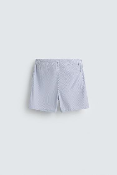 STRIPED BERMUDA SHORTS LIMITED EDITION - Sky blue by Zara - Image 8