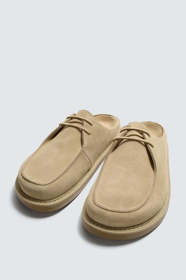 SABOTS EN CUIR - Beige de Zara - Image 4