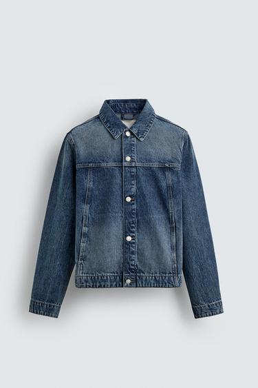 VESTE EN JEAN BASIQUE - Bleu de Zara
