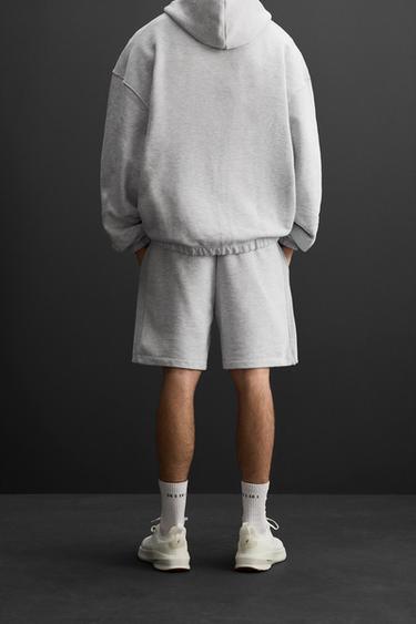 JOGGER BERMUDA SHORTS - Grey marl de Zara - Image 2