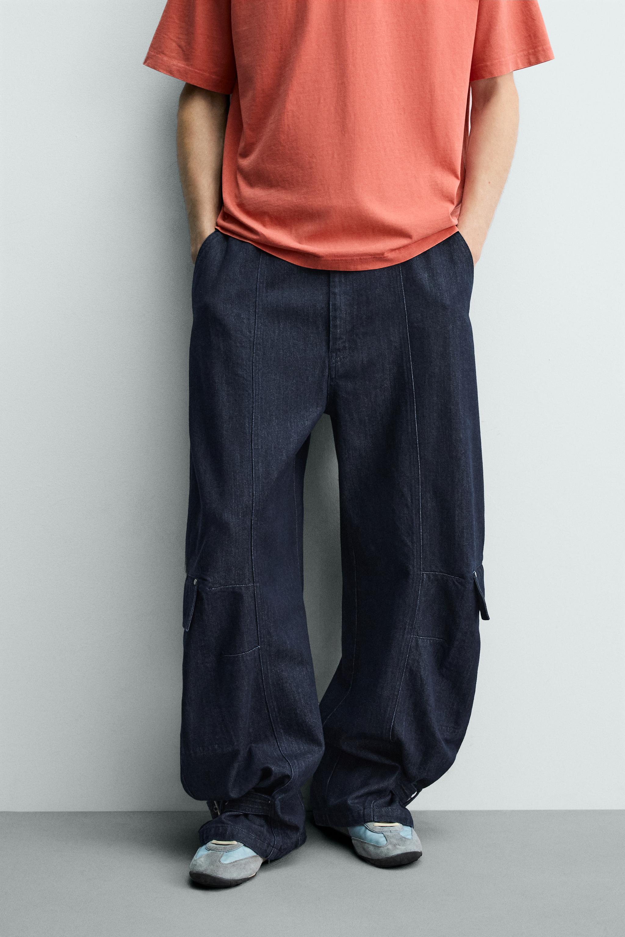 CARGO TROUSERS WITH LEG LOOPS — Indigo (alternate view)