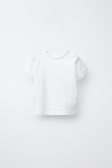 CAMISETA LISA - Blanco de Zara - Imagen 0