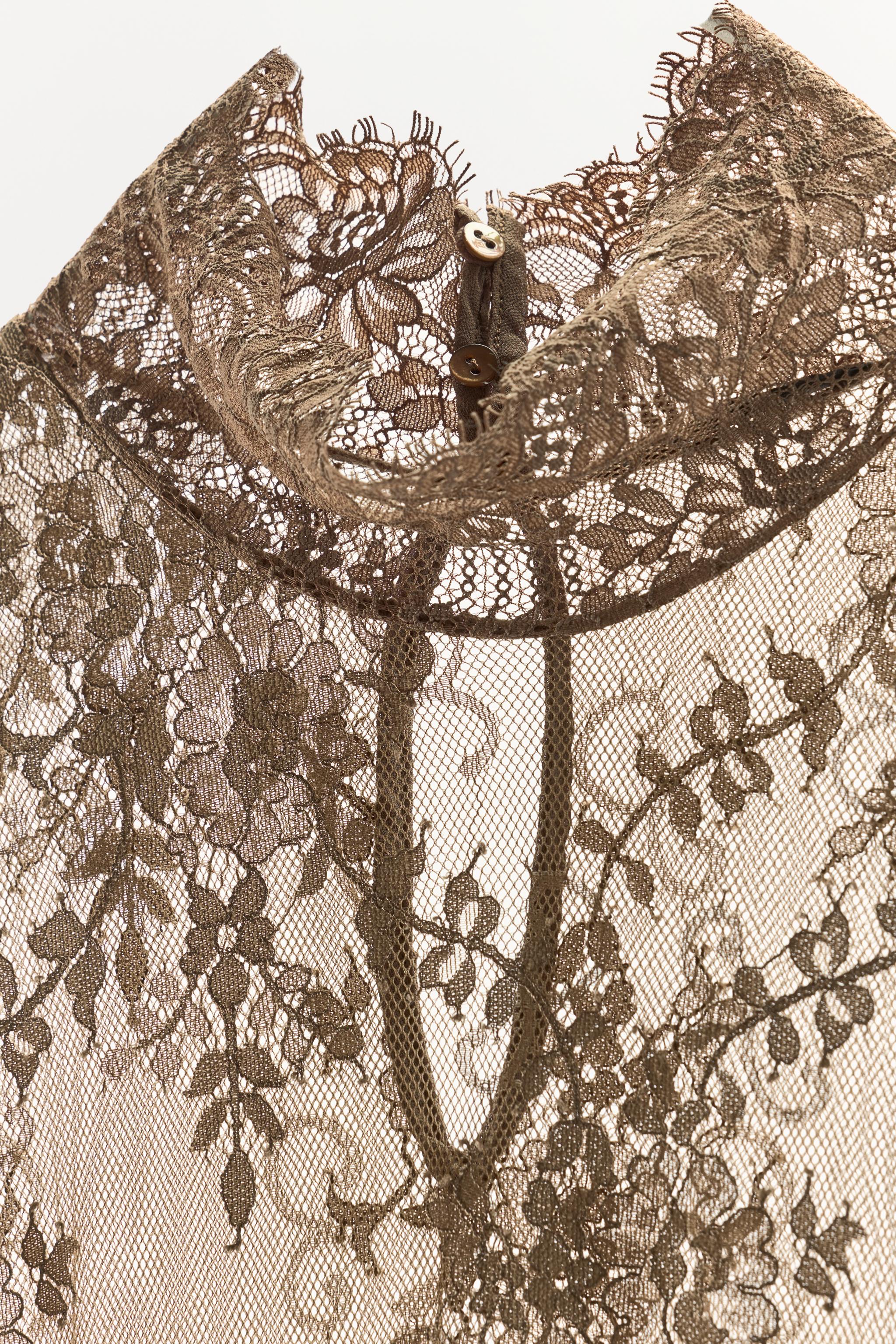 HIGH NECK LACE DRESS
