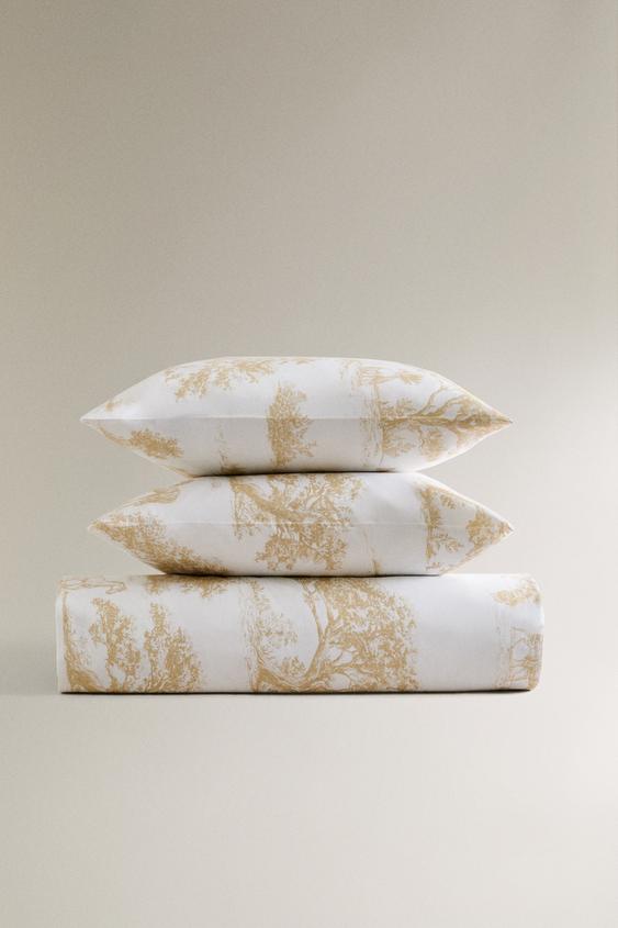 HOUSSE DE COUETTE TOILE DE JOUY - Blanc cassé | ZARA France