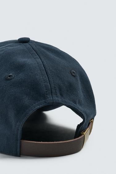 CAP WITH EMBROIDERED SLOGAN - Blue by Zara - Image 7