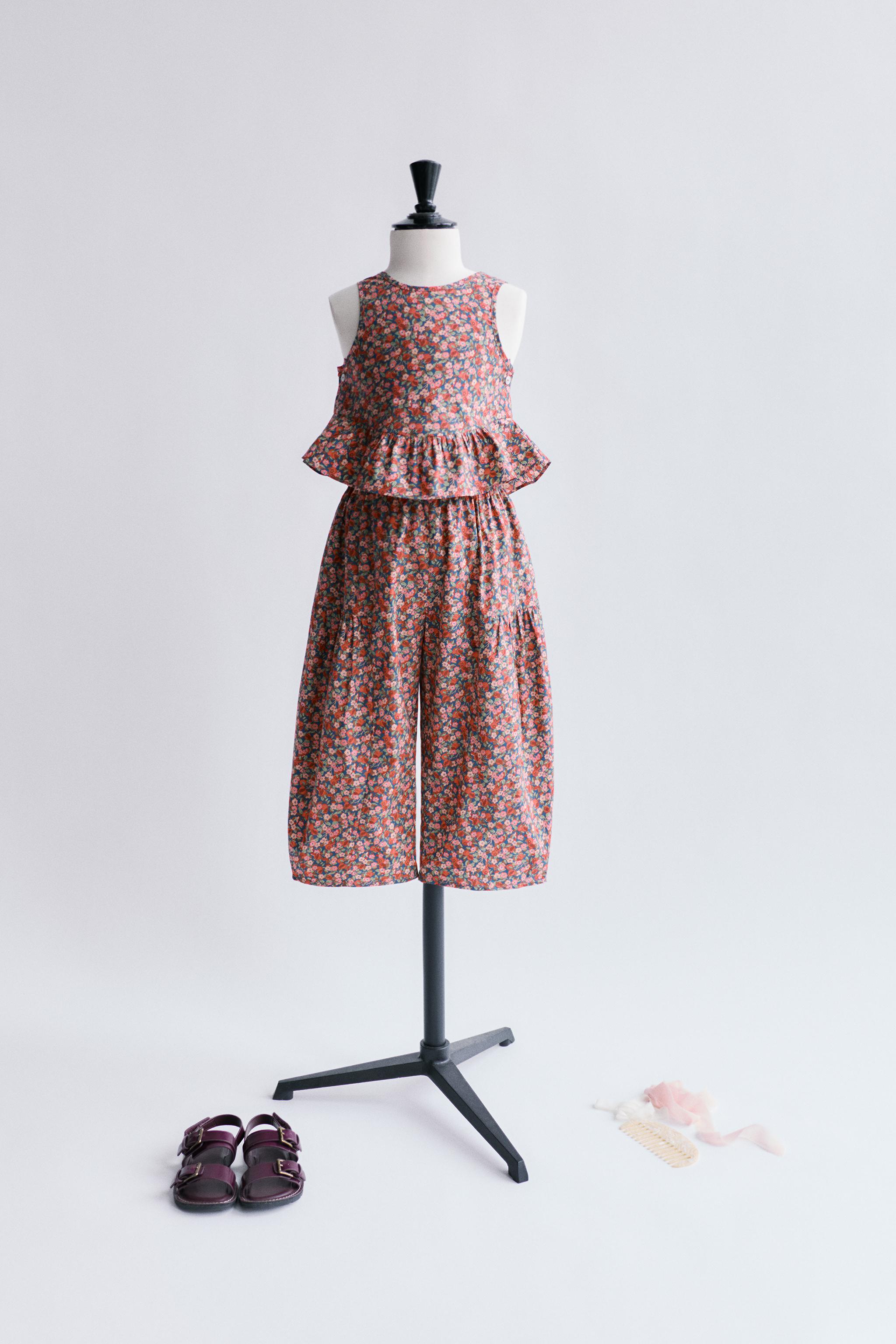 FLORAL TOP AND TROUSER SET MADE WITH LIBERTY FABRIC | ZARA Turkey