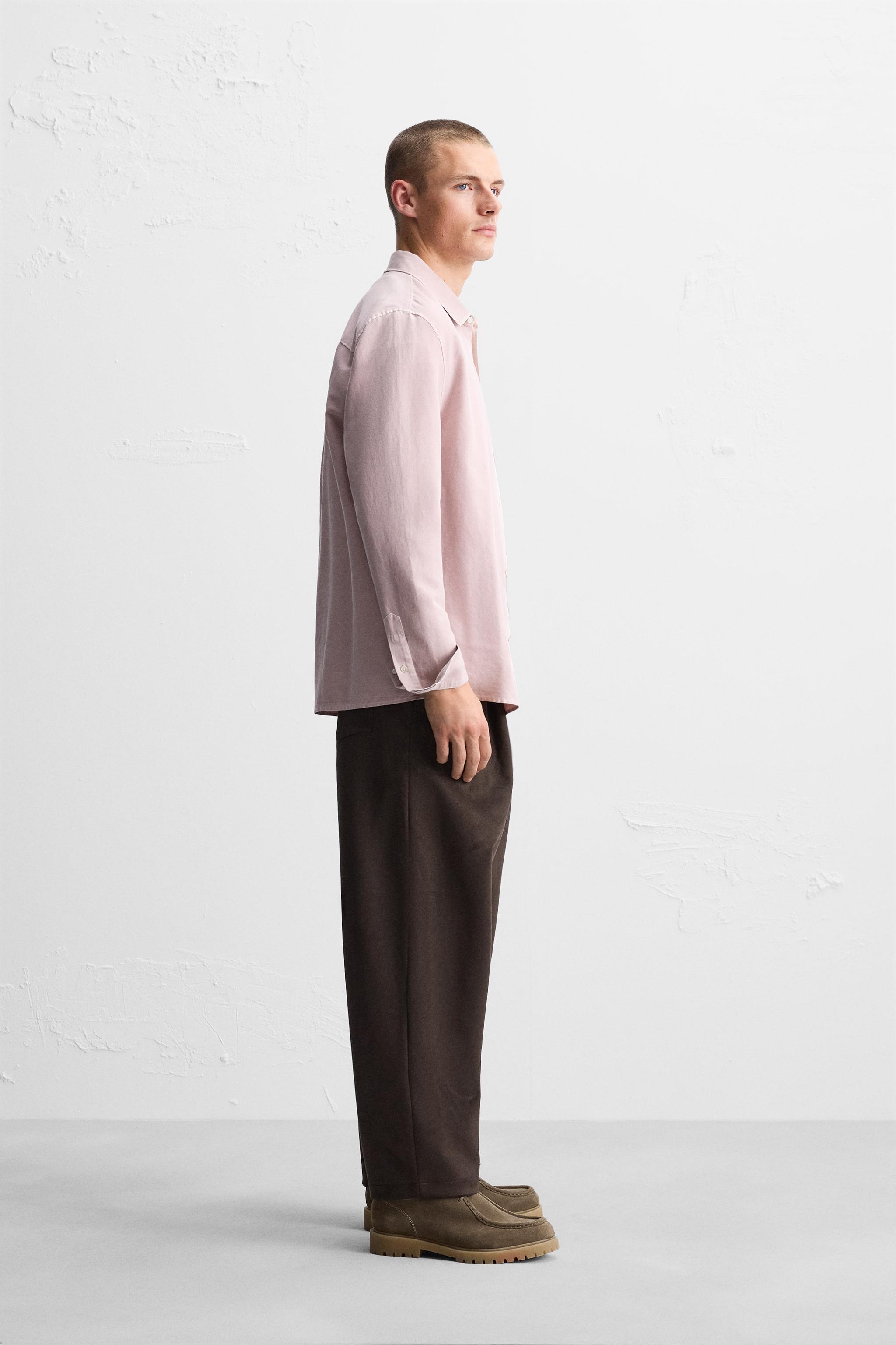 フェイクスエードプリーツパンツ - ブラック | ZARA Japan / 日本
