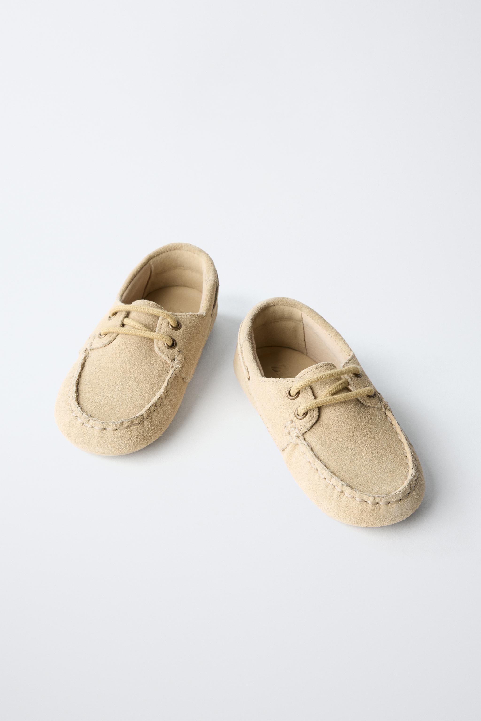 LEATHER LOAFERS Sand Brown ZARA India