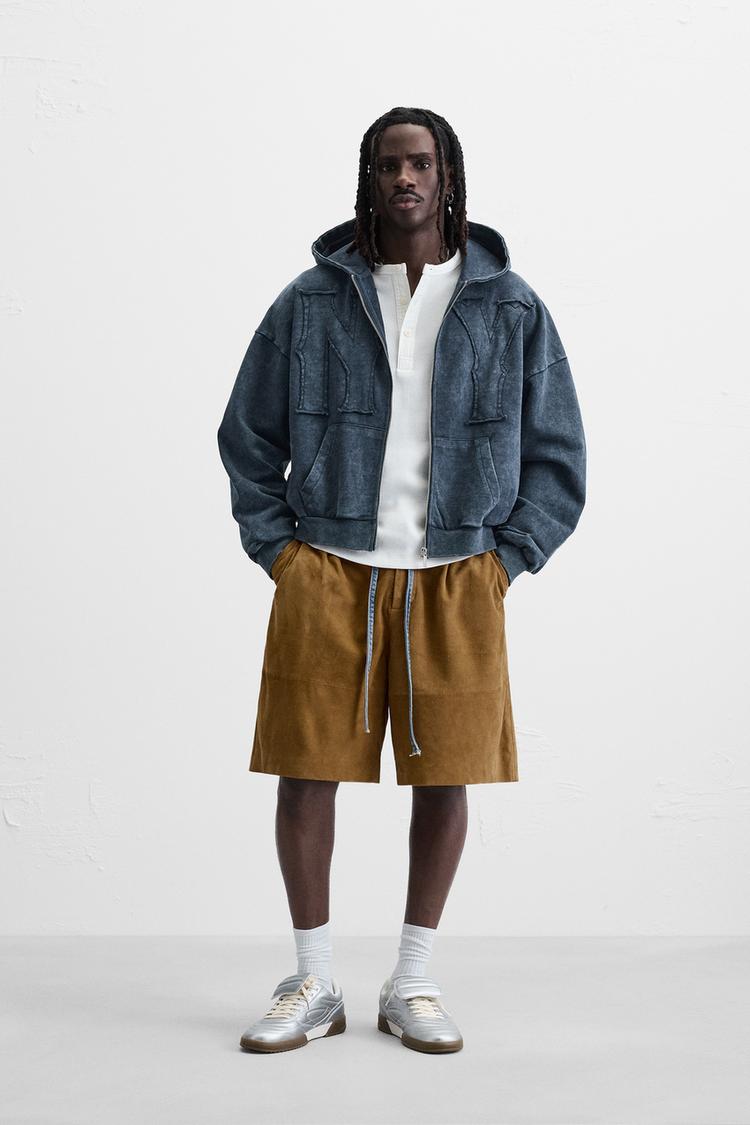 Zip Hoodie Zara Sudadera Capucha Hombre Sudadera Basica Zara