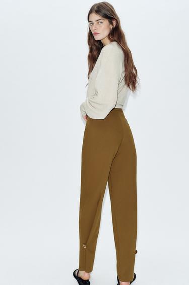 TROUSERS WITH ADJUSTABLE HEM - Oil by Zara - Image 2