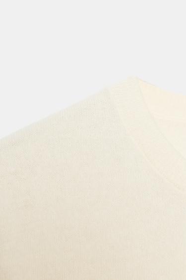 JERSEY 100% LANA MANGA CORTA - Crudo de Zara