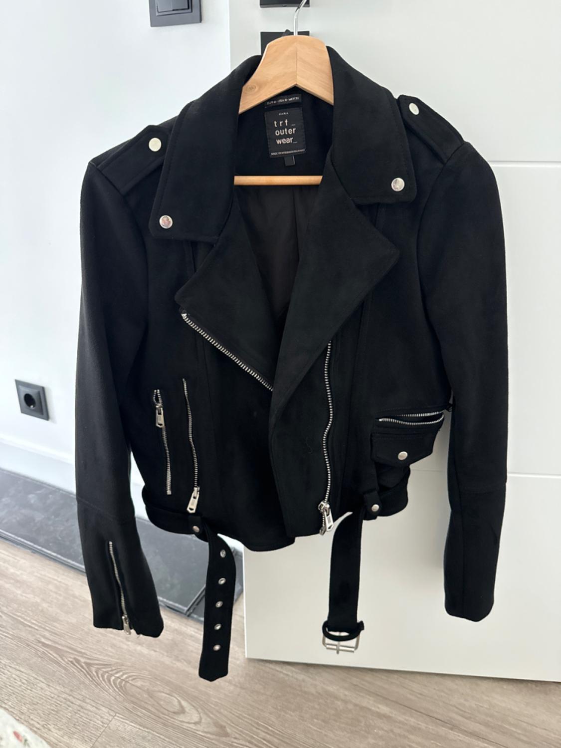 FAUX SUEDE BIKER JACKET
